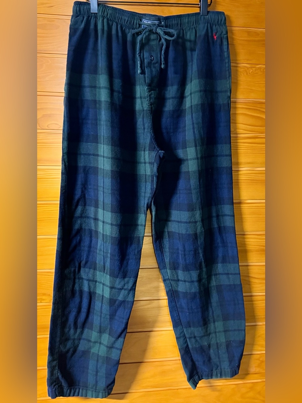 Polo by Ralph Lauren Navy & Dark Green Plaid Lounge Pants